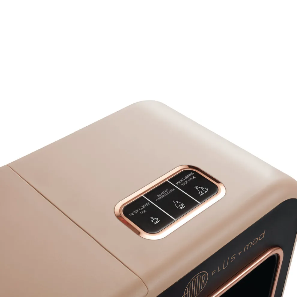 Karaca Hatır Plus Mod 5 in 1 Essential Tea, Coffee Maker and Milk Steamer, 1400W, Rosie Brown