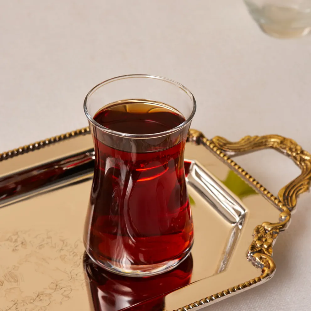 Karaca Heybeli 6-Piece Tea Glass Set for 6 People, 170ml