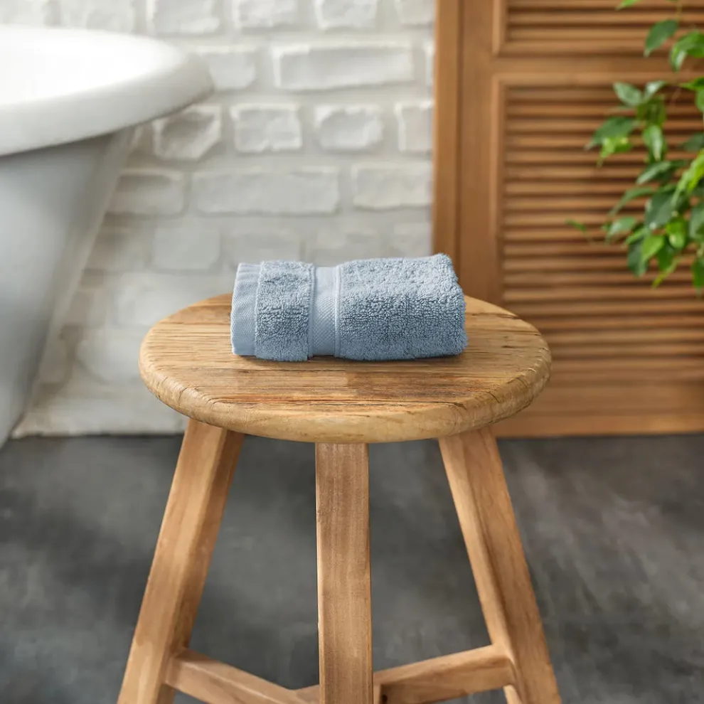 Karaca Home 100% Turkish Cotton Face Towel, 30cmx30cm, Blue