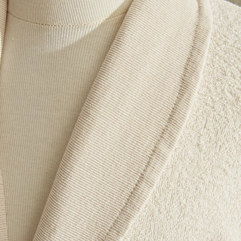 Karaca Home Andy 100% Turkish Cotton Bathrobe Set, L/XL, Beige