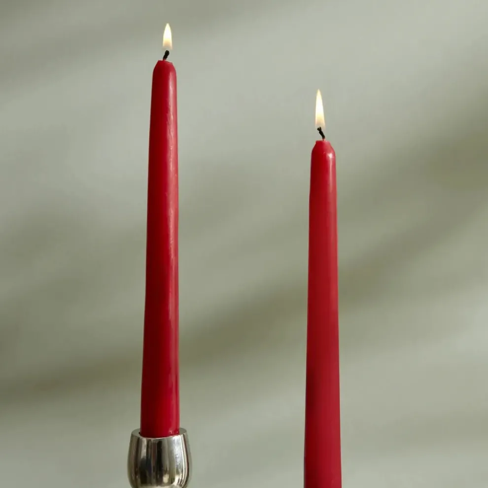 Karaca Home Andy 2-Piece Candle, 24cm, Red