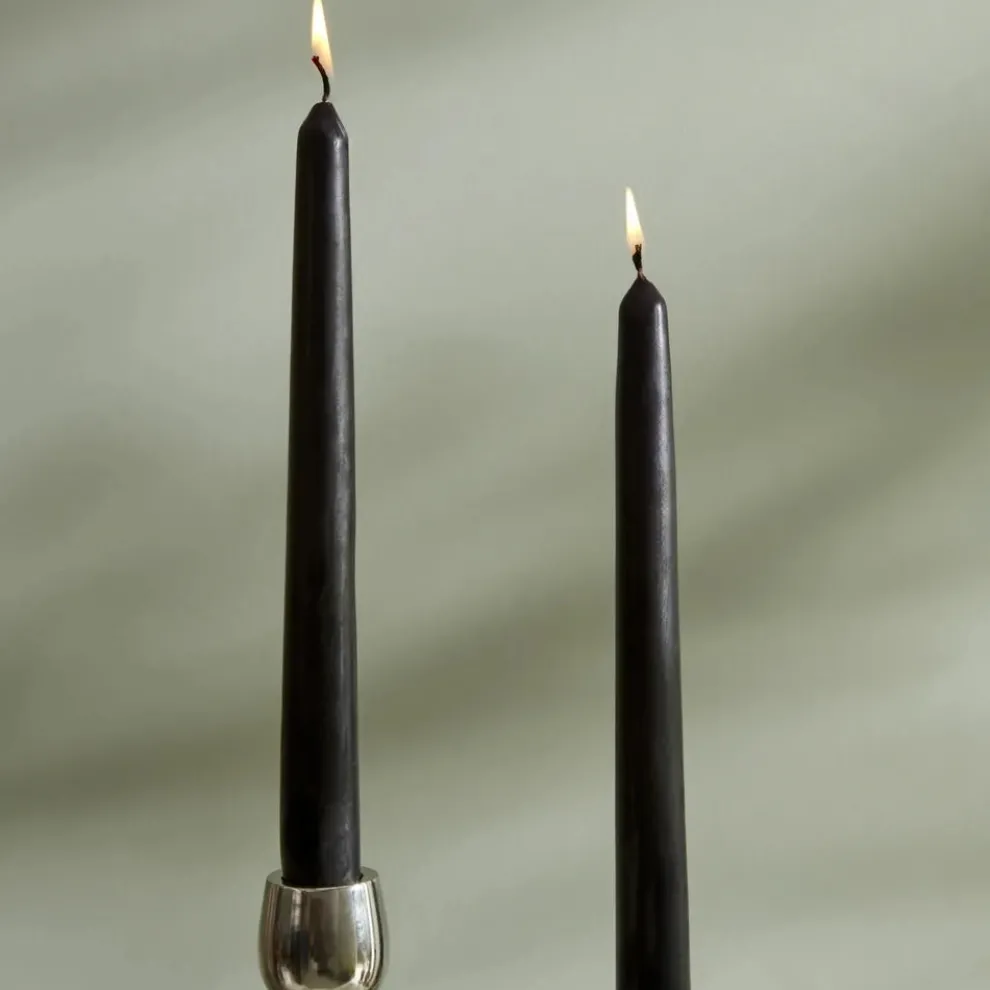 Karaca Home Andy 2-Piece Candle, 24cm, Black
