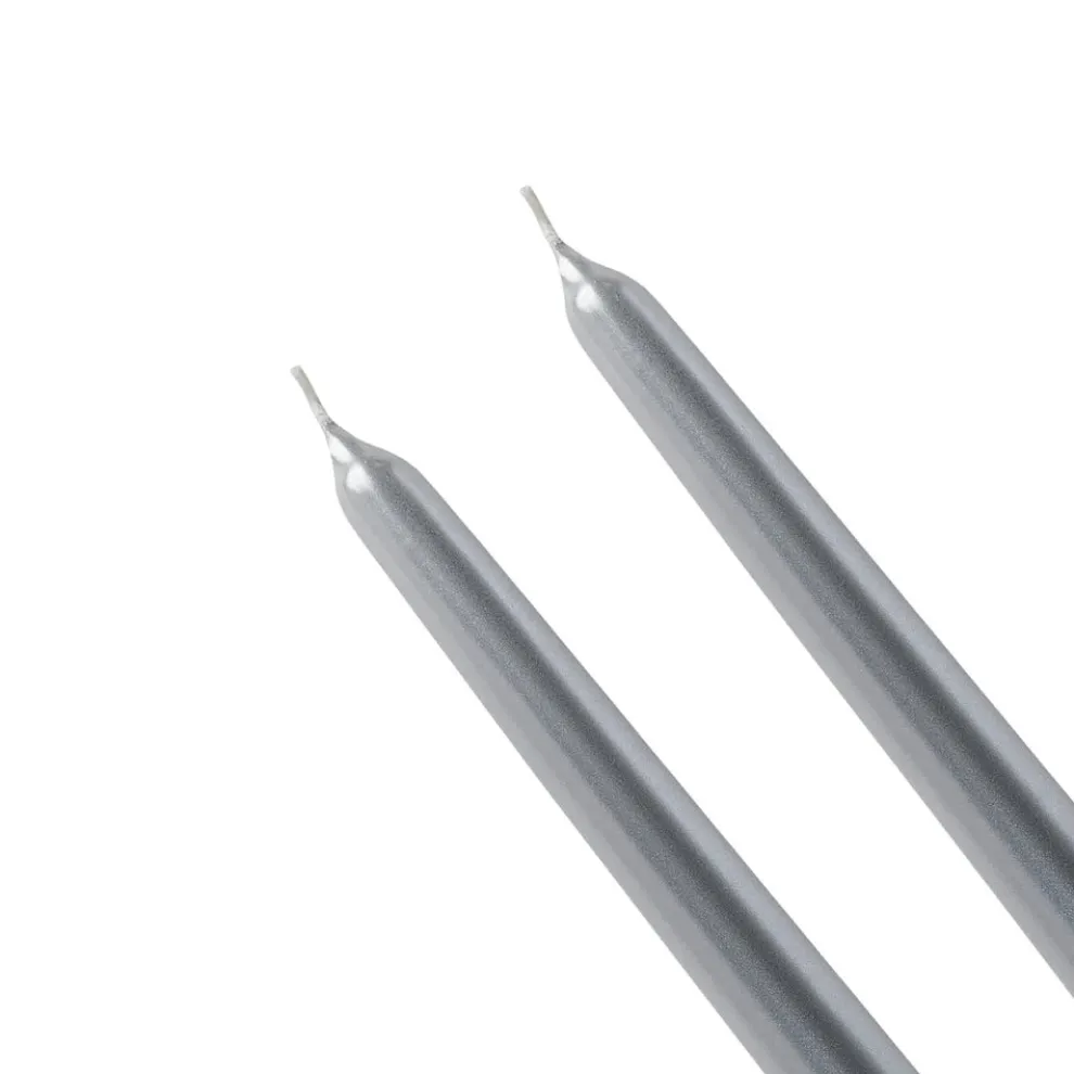 Karaca Home Andy 2-Piece Candle, 24cm, Silver