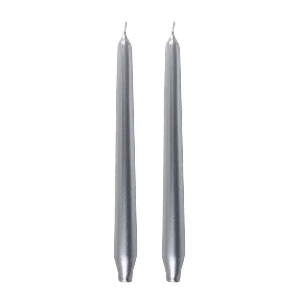 Karaca Home Andy 2-Piece Candle, 24cm, Silver