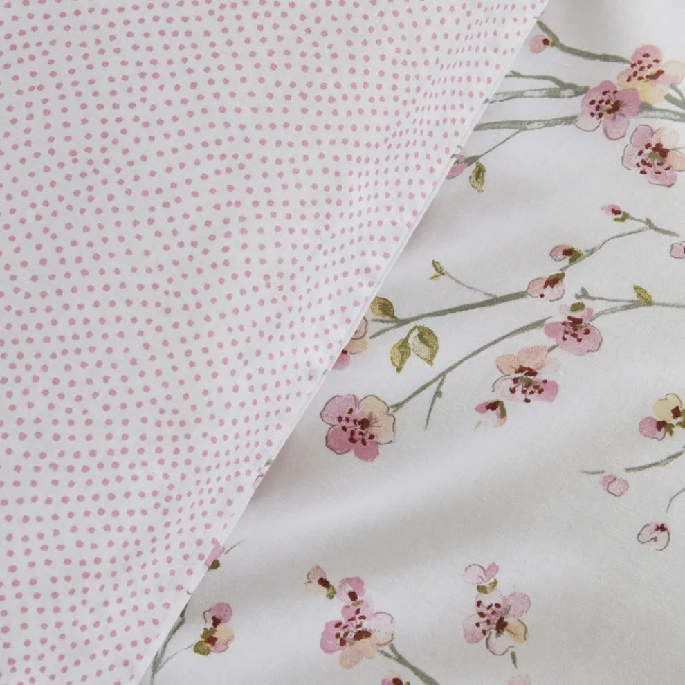 Karaca Home Annata 100% Turkish Cotton Bedding Set, Double, Somon