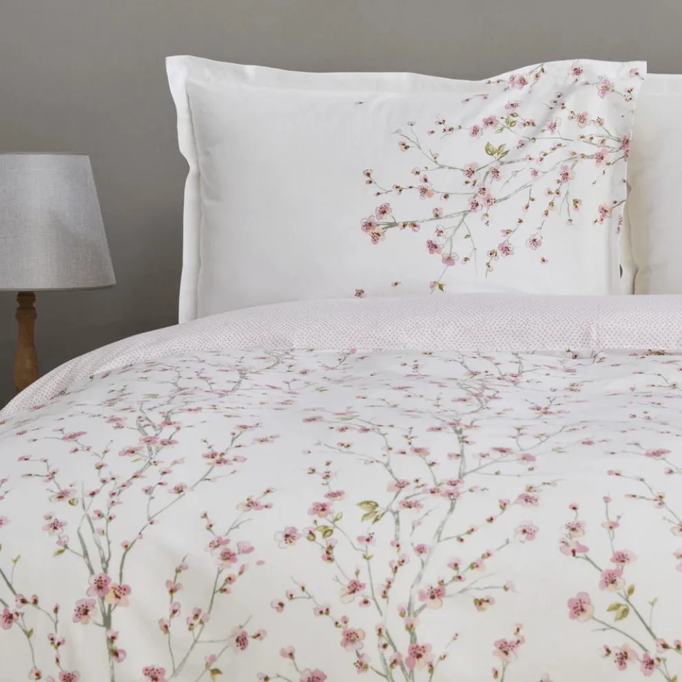 Karaca Home Annata 100% Turkish Cotton Bedding Set, Double, Somon