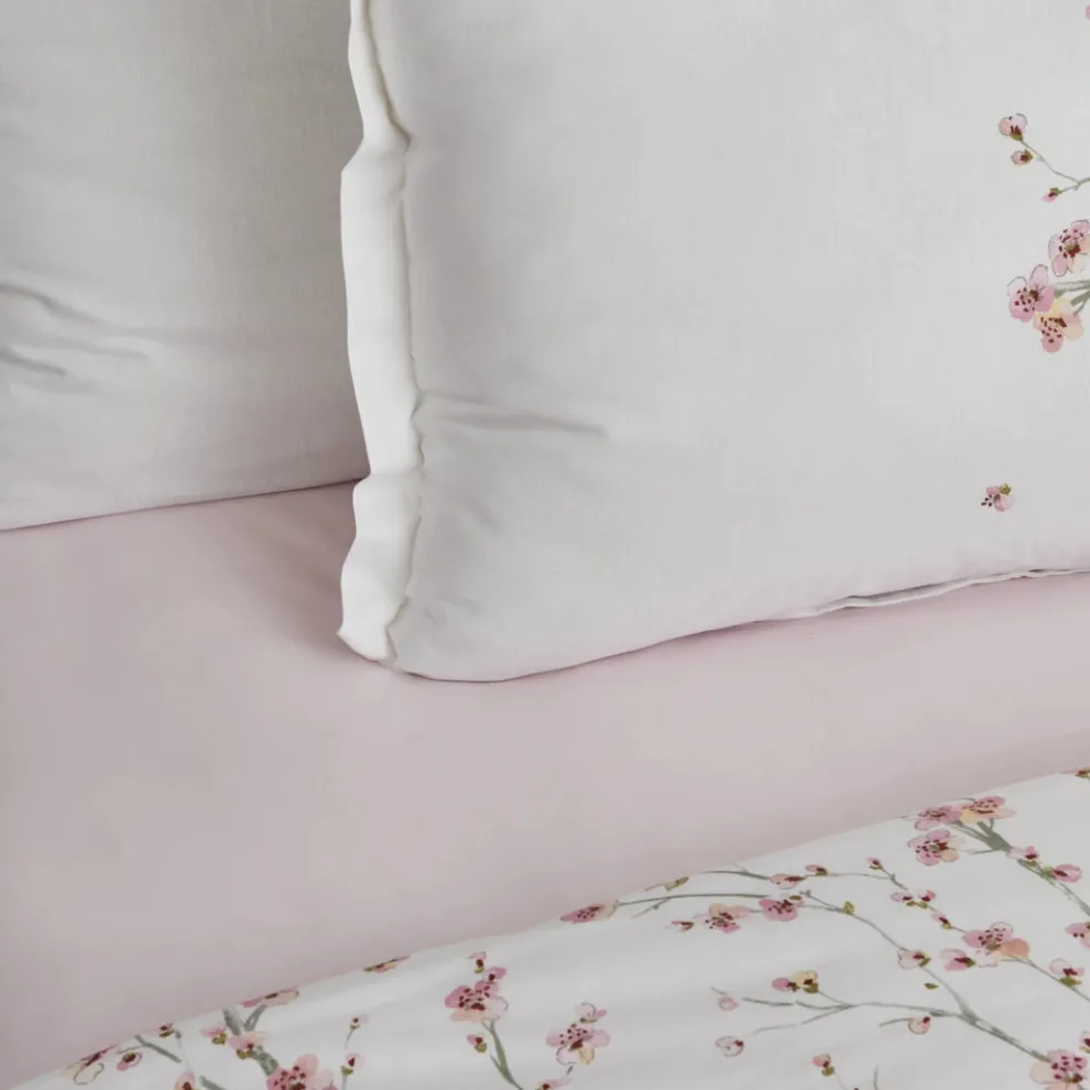 Karaca Home Annata 100% Turkish Cotton Bedding Set, Double, Somon