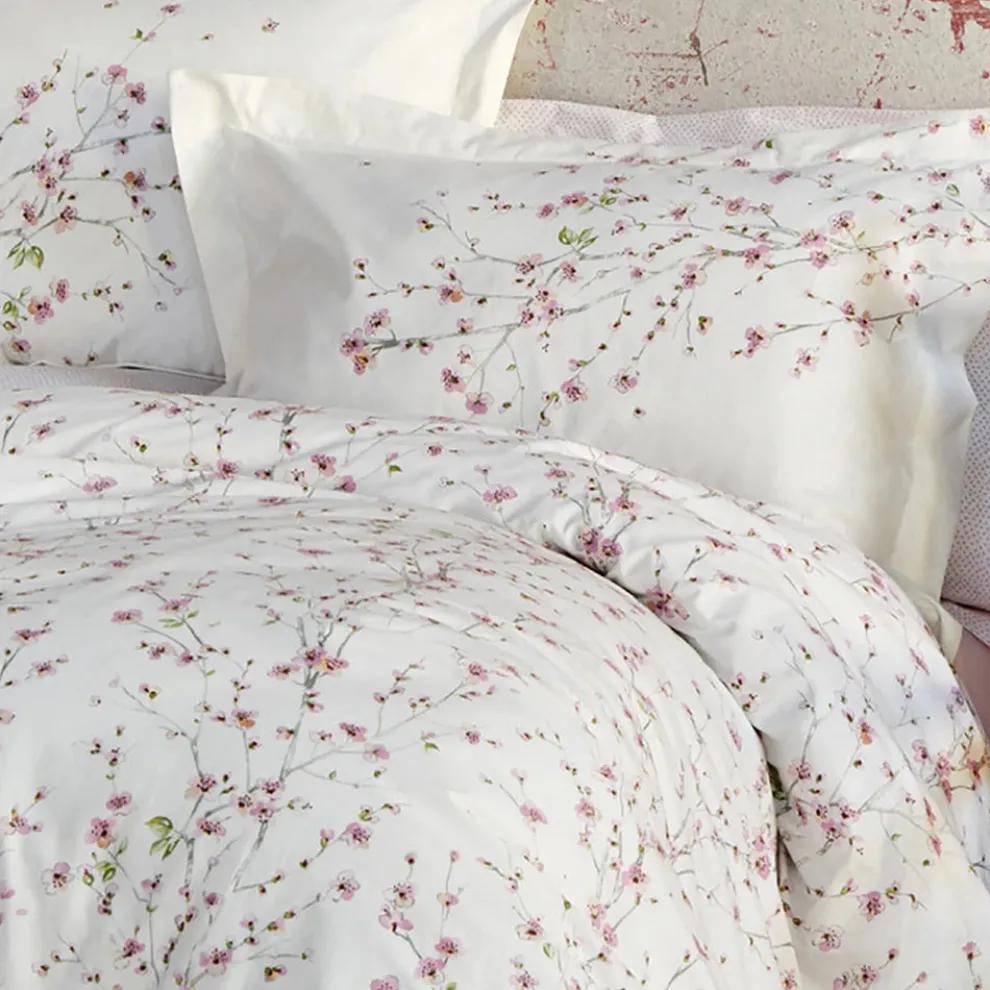Karaca Home Annata 100% Turkish Cotton Bedding Set, Double, Somon