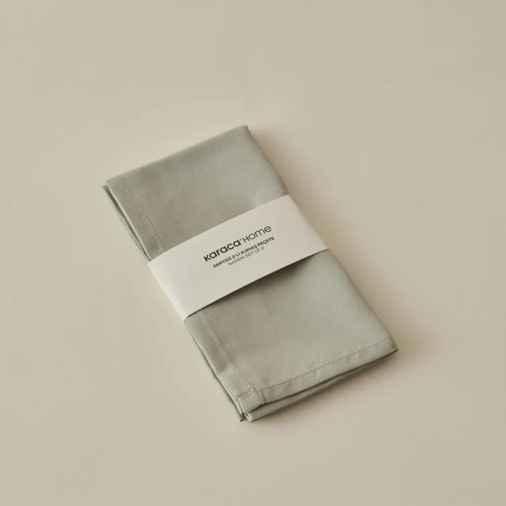 Karaca Home Belle 2-Piece Fabric Napkin, 40x40cm, Sage