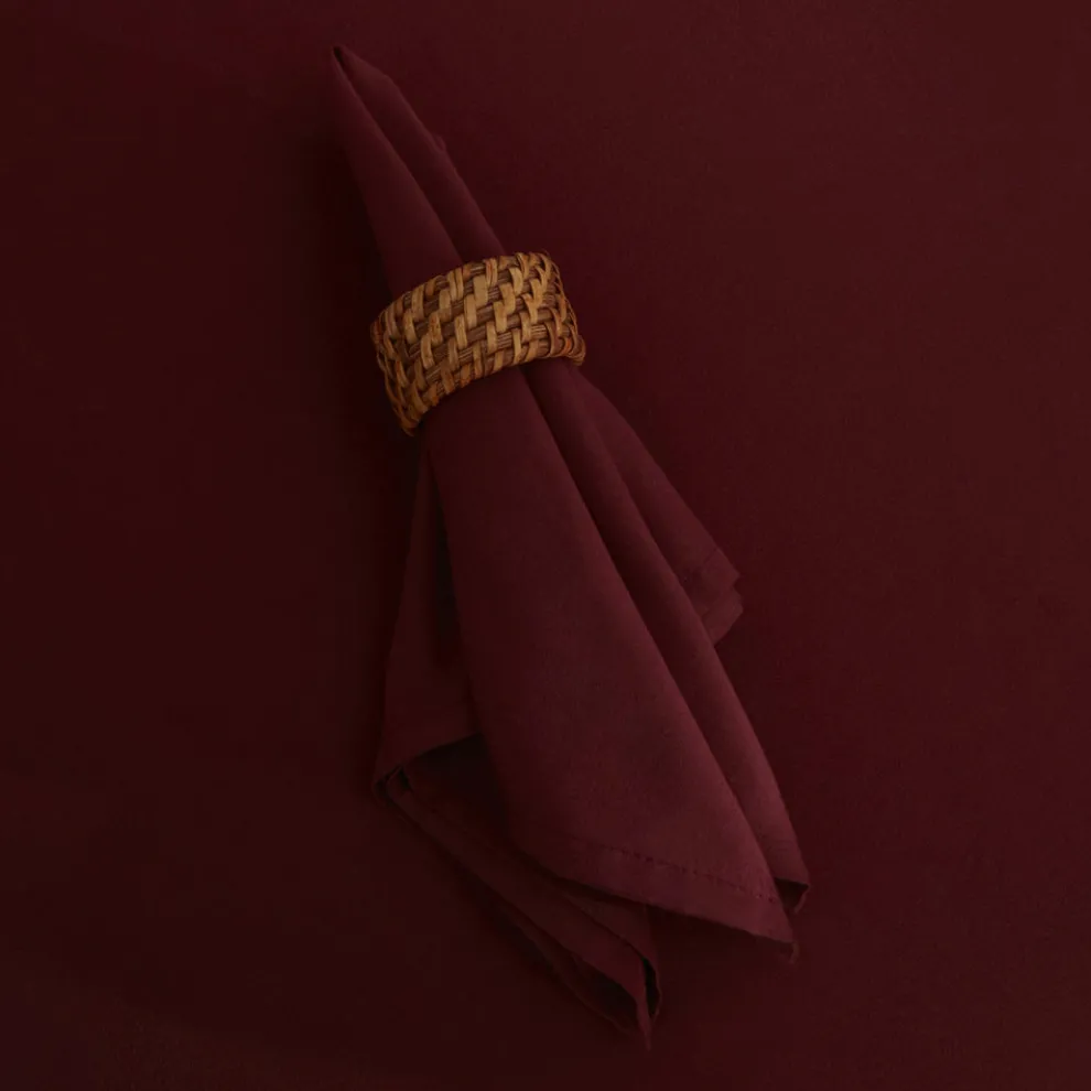 Karaca Home Belle 2-Piece Fabric Napkin, 40x40cm, Burgundy