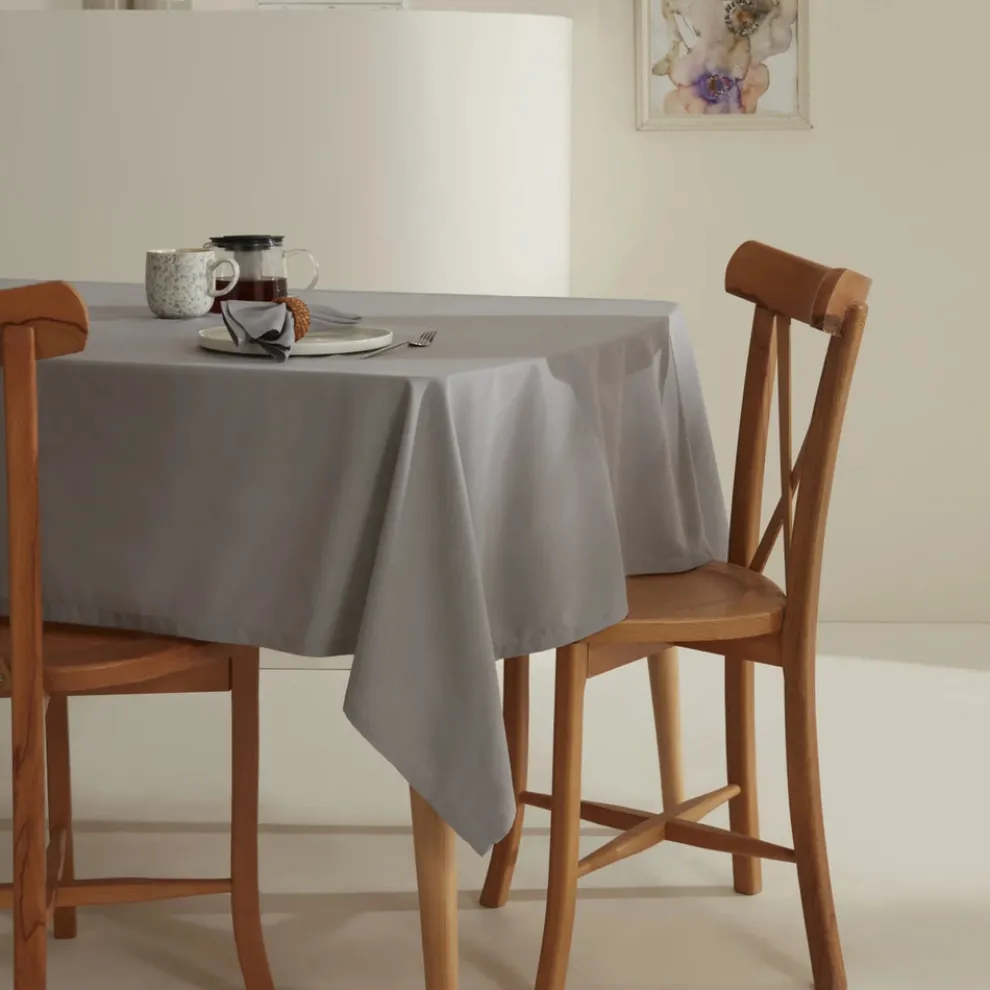Karaca Home Belle Tablecloth, 140x200cm, Grey