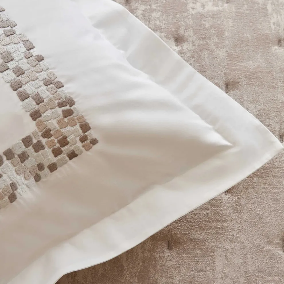 Karaca Home Bride Coll Bianca Bedding Set, Double, Stone