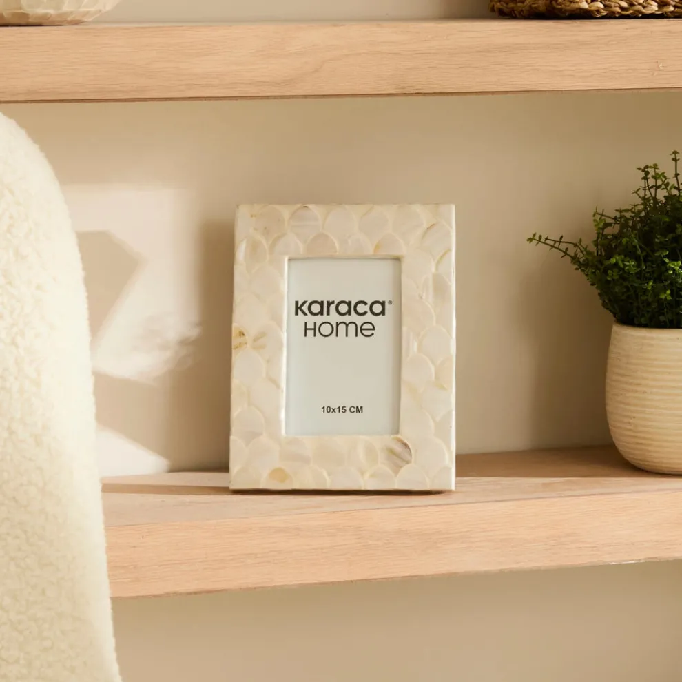 Karaca Home Carrie Photo Frame, 22cm, White