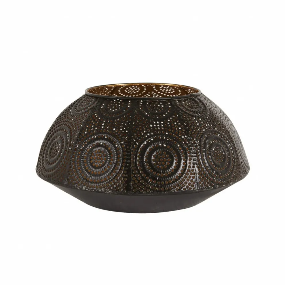 Karaca Home Casablanca Decorative Lantern, 20cmx10cm, Black Gold