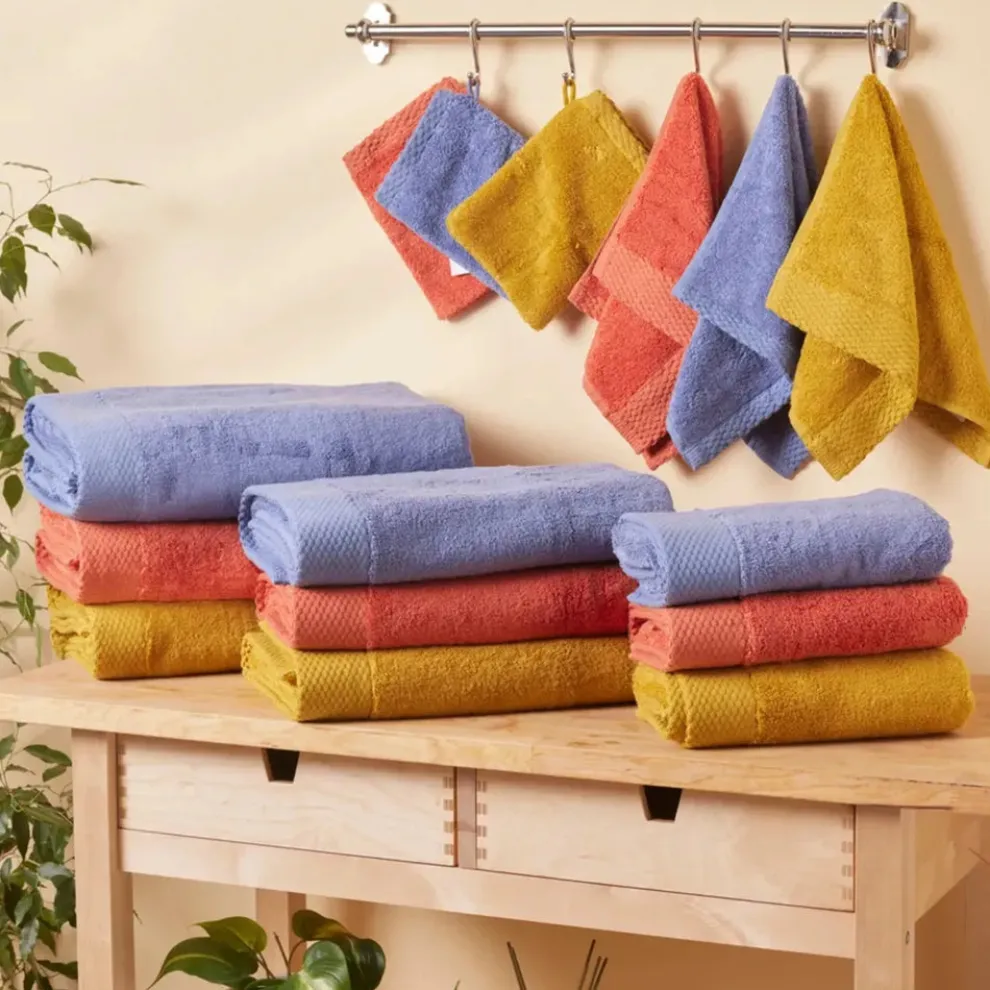 Karaca Home Chandler Modal 100% Turkish Cotton Towel Set, Mustard