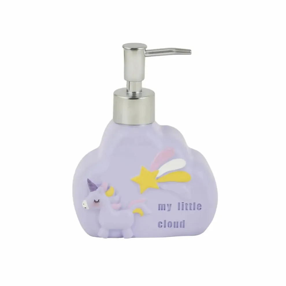 Karaca Home Cloud Children Liquid Soap Pump, 10cmx9cmx15cm, Purple
