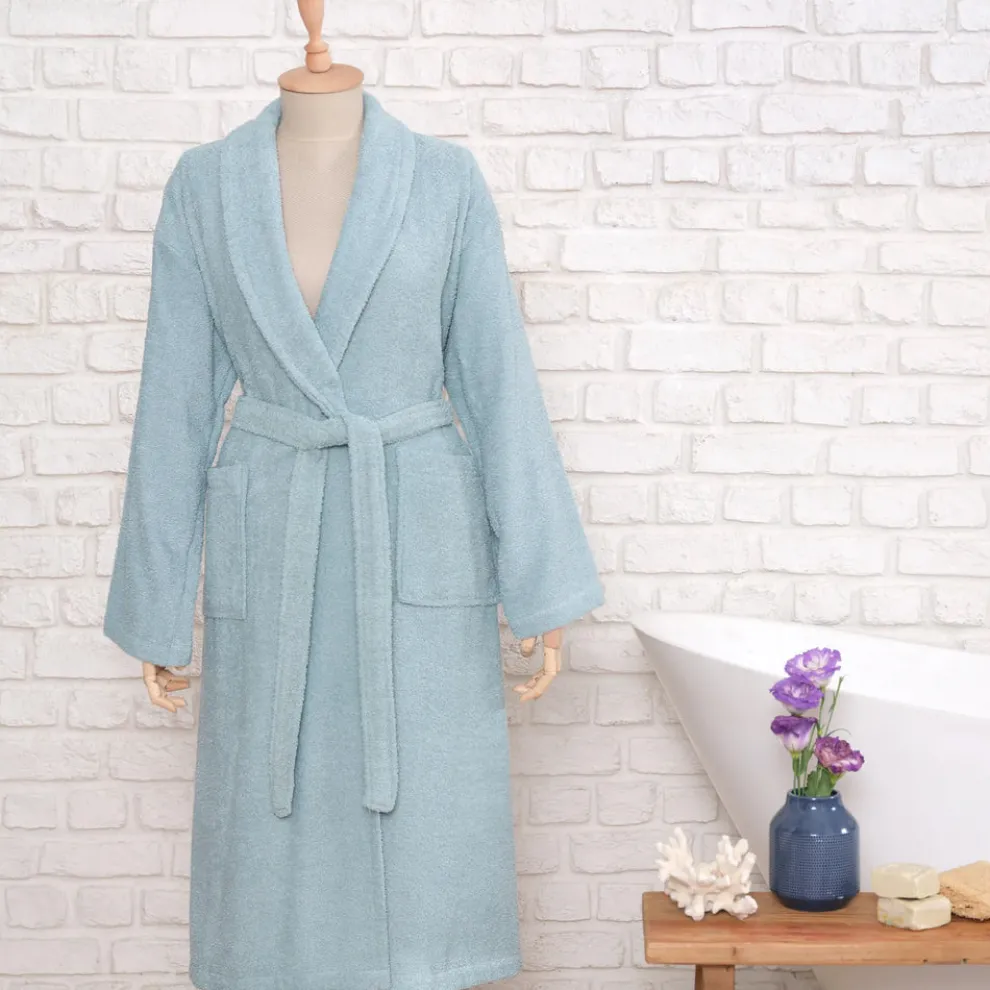 Karaca Home Daily Soft 100% Turkish Cotton Bathrobe, L/XL, Petrol