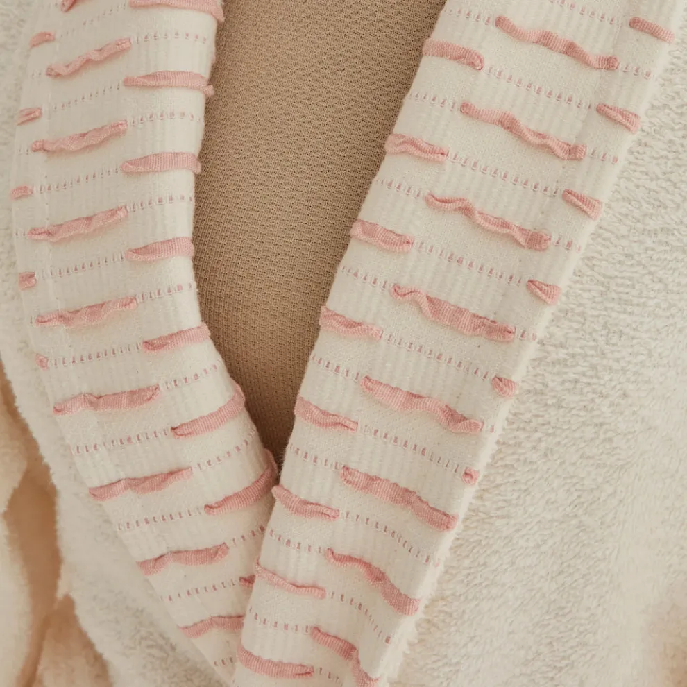 Karaca Home Dena 5-Piece 100% Turkish Cotton Family Bathroom Set, Offwhite