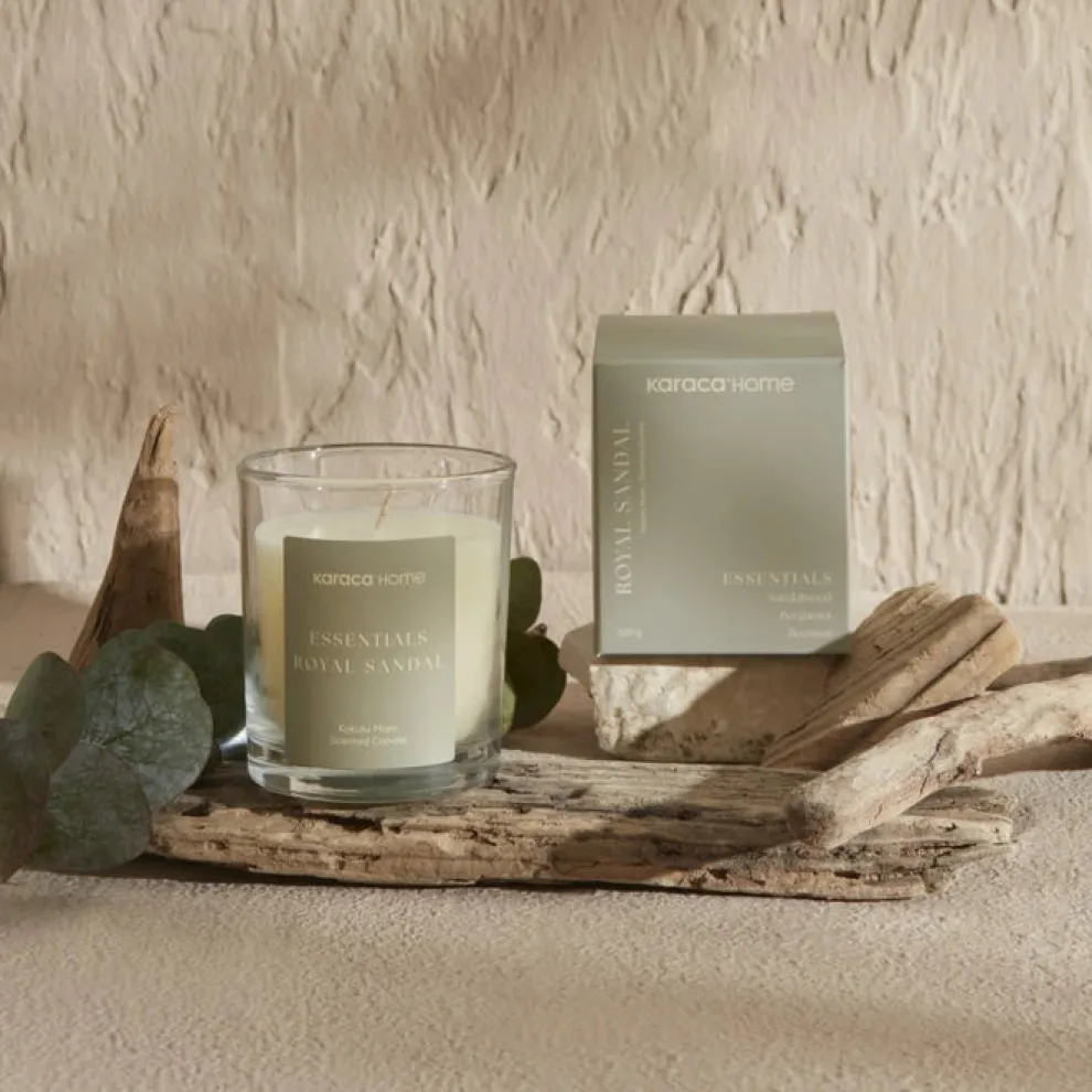 Karaca Home Essential Royal Sandal Candle, Khaki