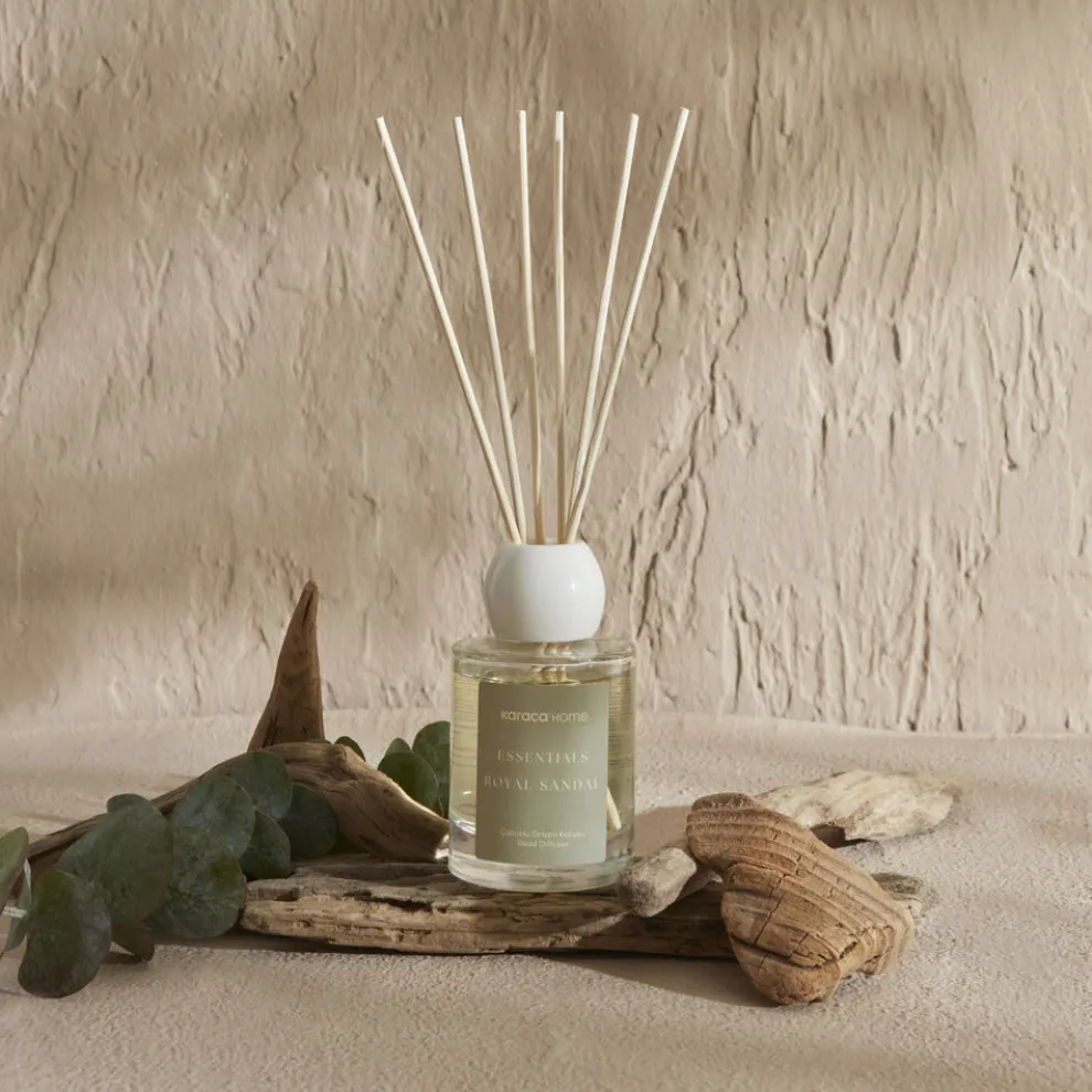 Karaca Home Essentials Royal Sandal Reed Diffuser 100ml, Khaki