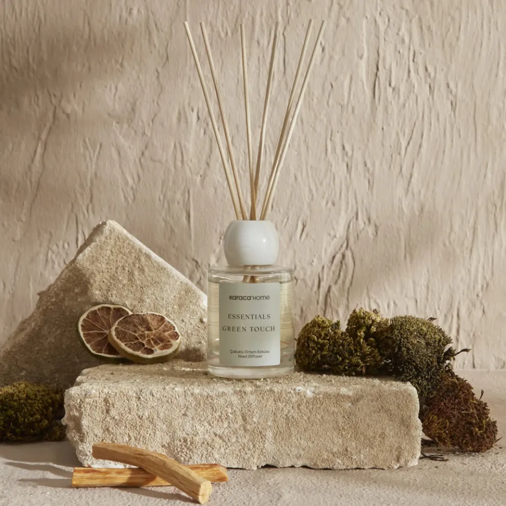 Karaca Home Essentials Green Touch Reed Diffuser 100ml, Aquamarine
