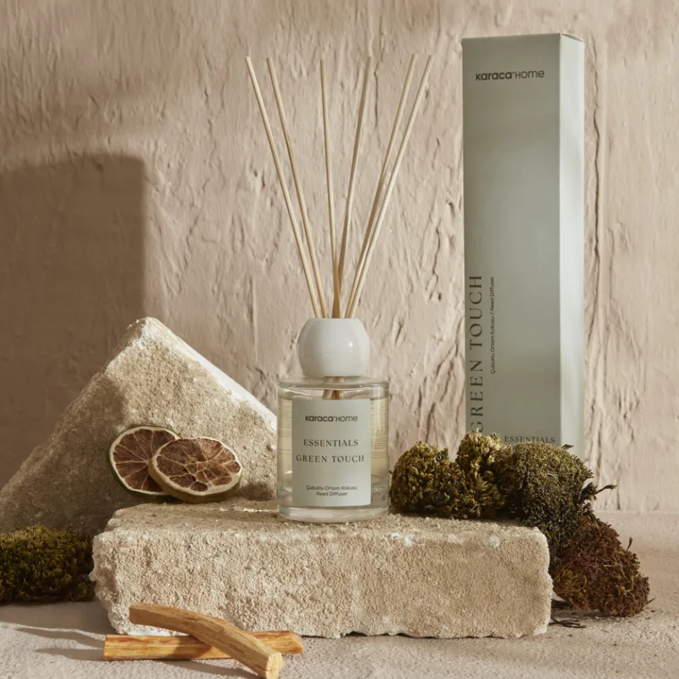 Karaca Home Essentials Green Touch Reed Diffuser 100ml, Aquamarine