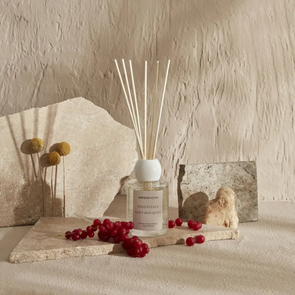 Karaca Home Essentials Soft Bouquet Reed Diffuser, 100 ml, Light Pink