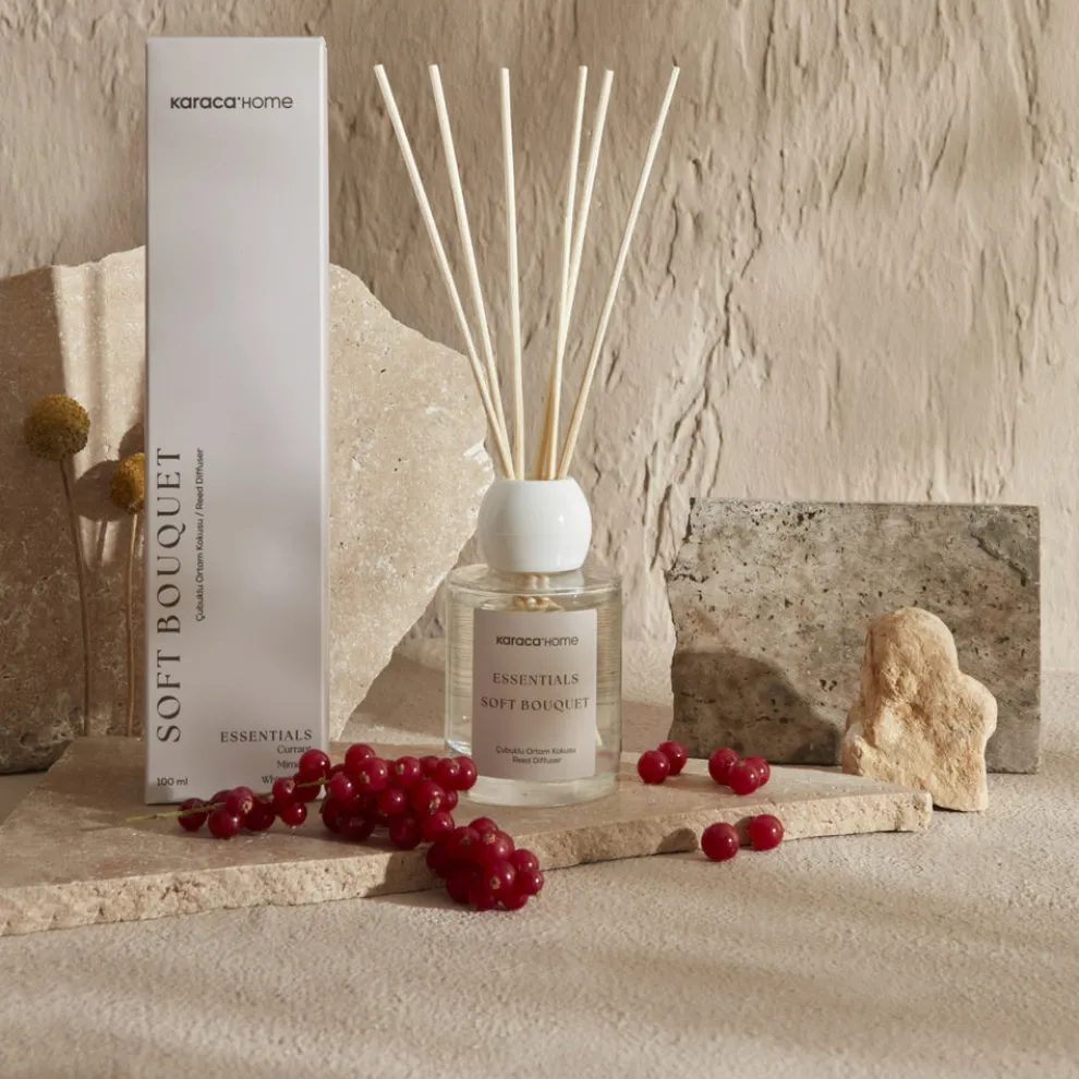 Karaca Home Essentials Soft Bouquet Reed Diffuser, 100 ml, Light Pink