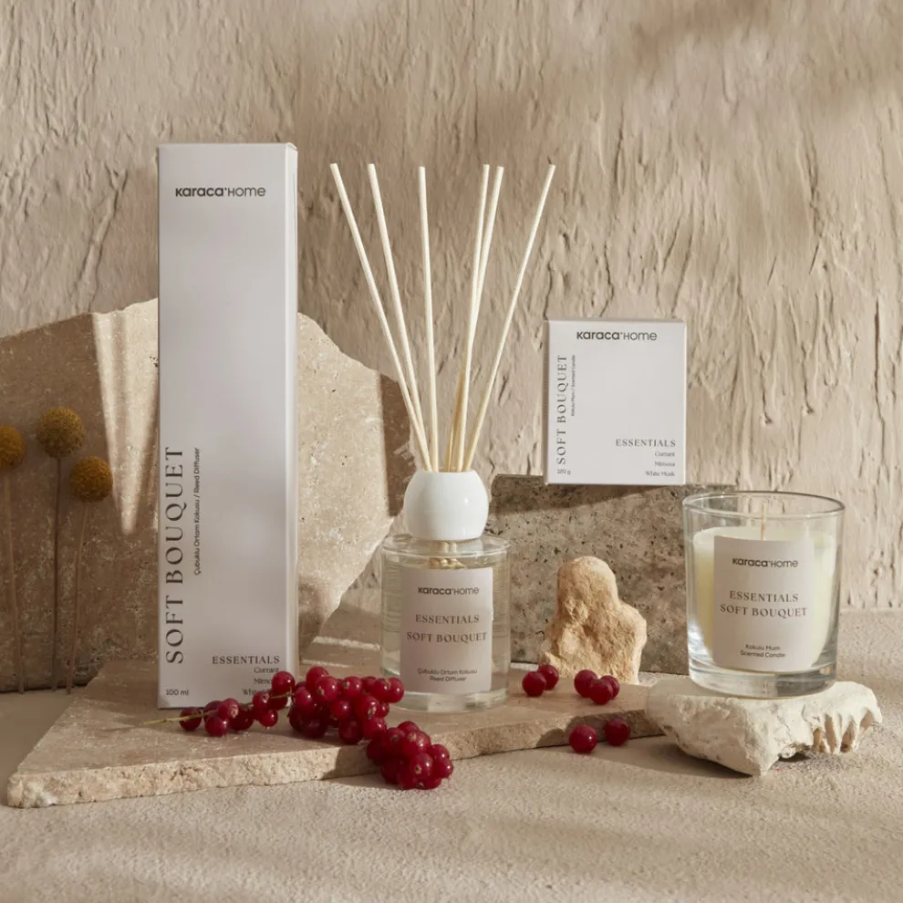 Karaca Home Essentials Soft Bouquet Reed Diffuser, 100 ml, Light Pink