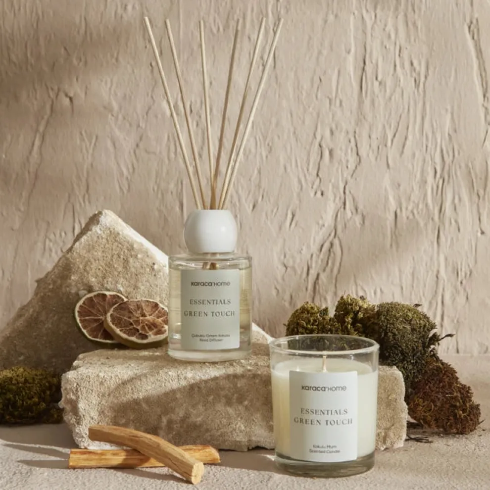 Karaca Home Essential Green Touch Candle, Aquamarine