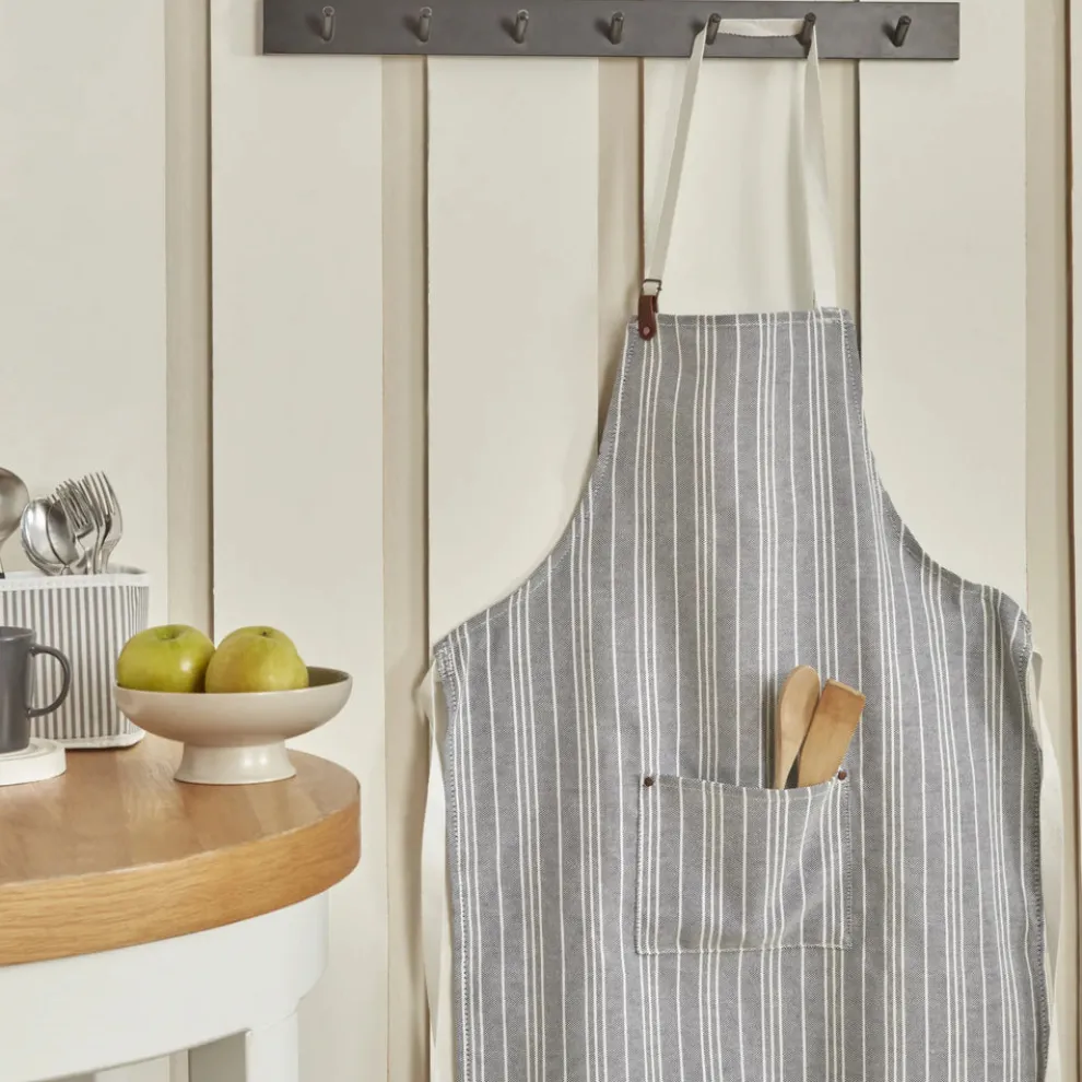 Karaca Home Fabricia Kitchen Apron, 75x56cm, Navy