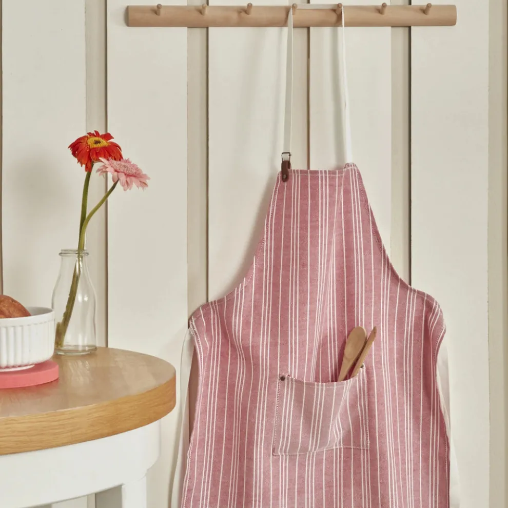 Karaca Home Fabricia Kitchen Apron, 75x56cm, Red