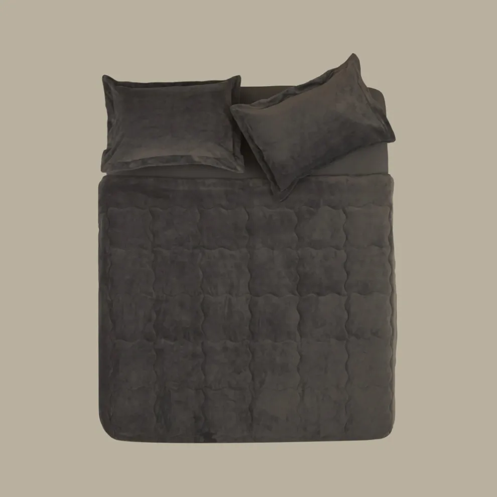 Karaca Home Flufy Comfort Bedding Set, Single, Anthracite