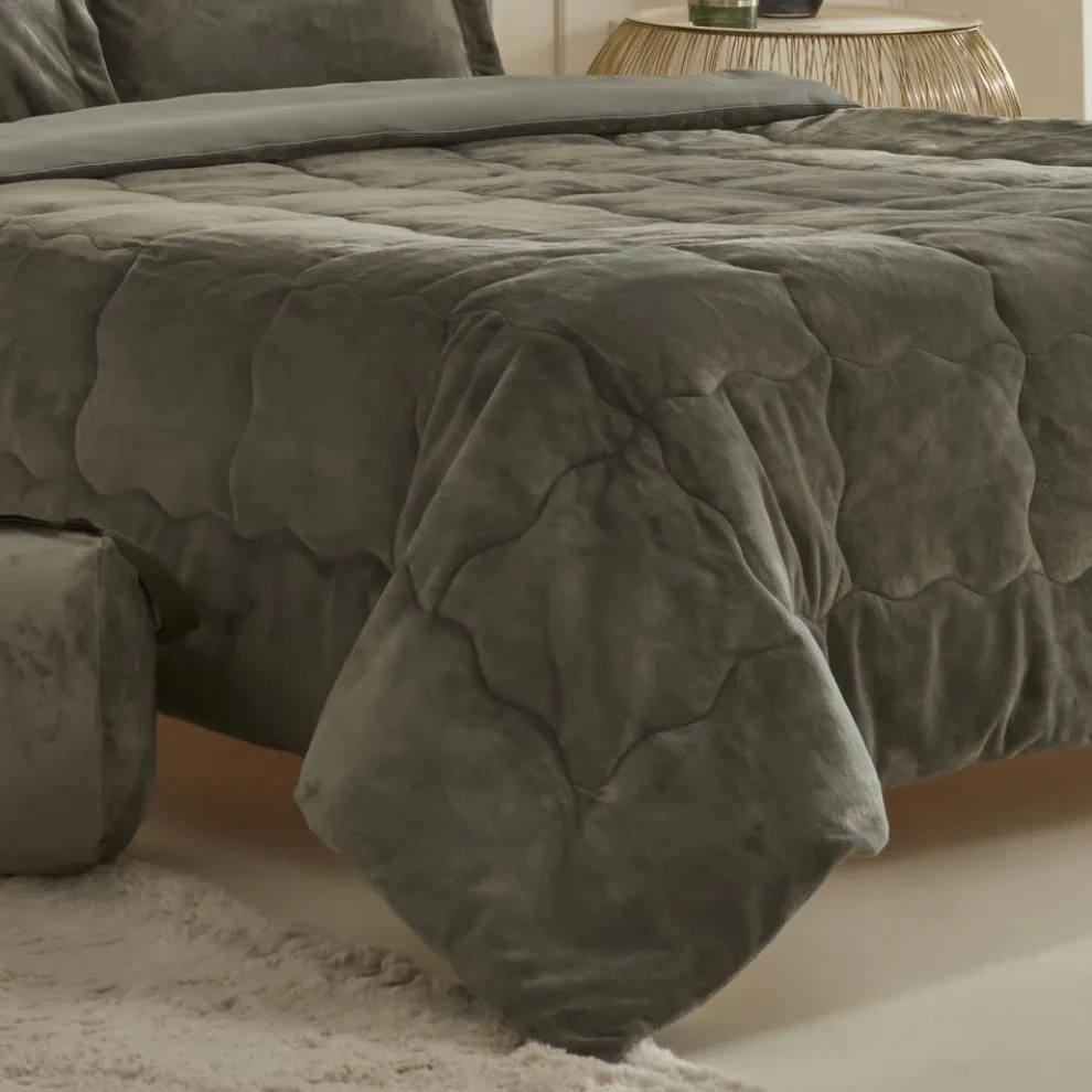 Karaca Home Flufy Comfort Bedding Set, Double, Khaki