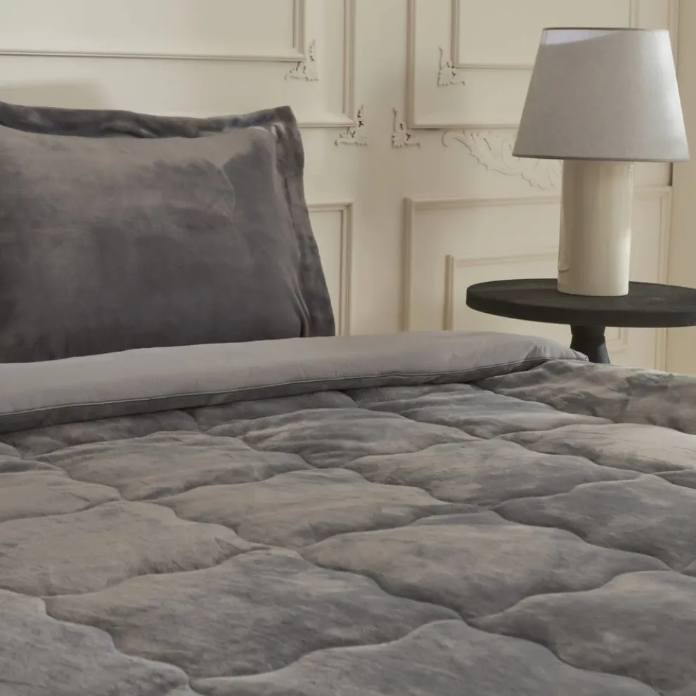 Karaca Home Flufy Comfort Bedding Set, Double, Anthracite