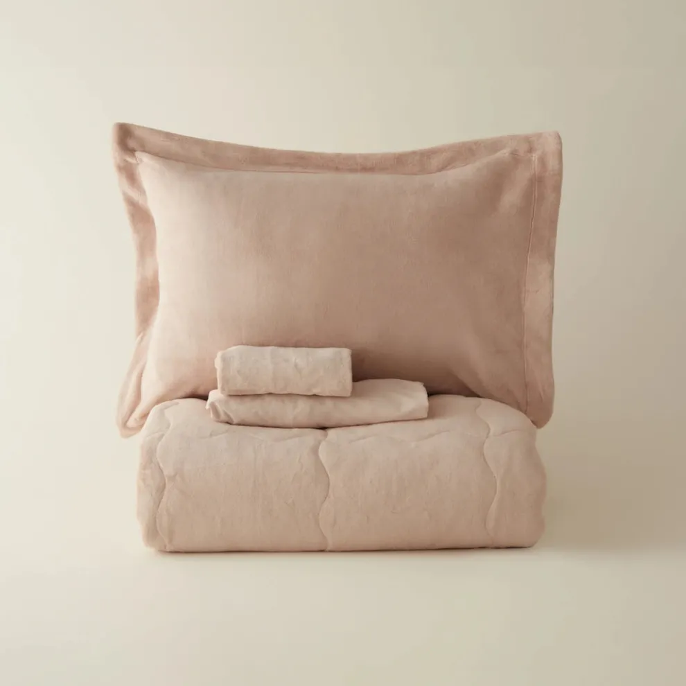 Karaca Home Flufy Comfort Bedding Set, Single, Powder