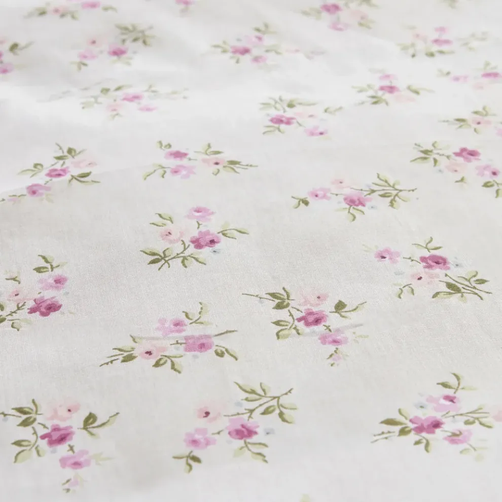 Karaca Home Glen 100% Turkish Cotton Duvet Cover Set, Double, Pink