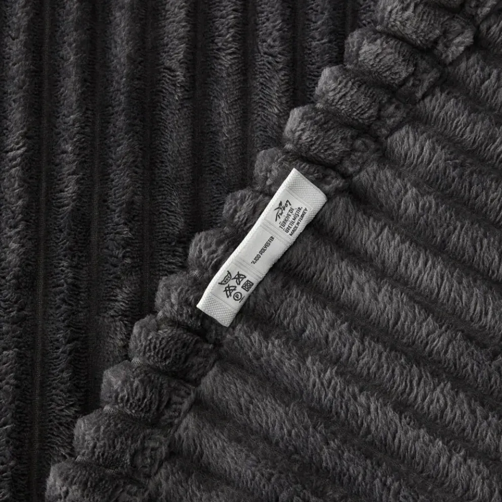 Karaca Home Joena Soft Bedspread Set, Double, Black