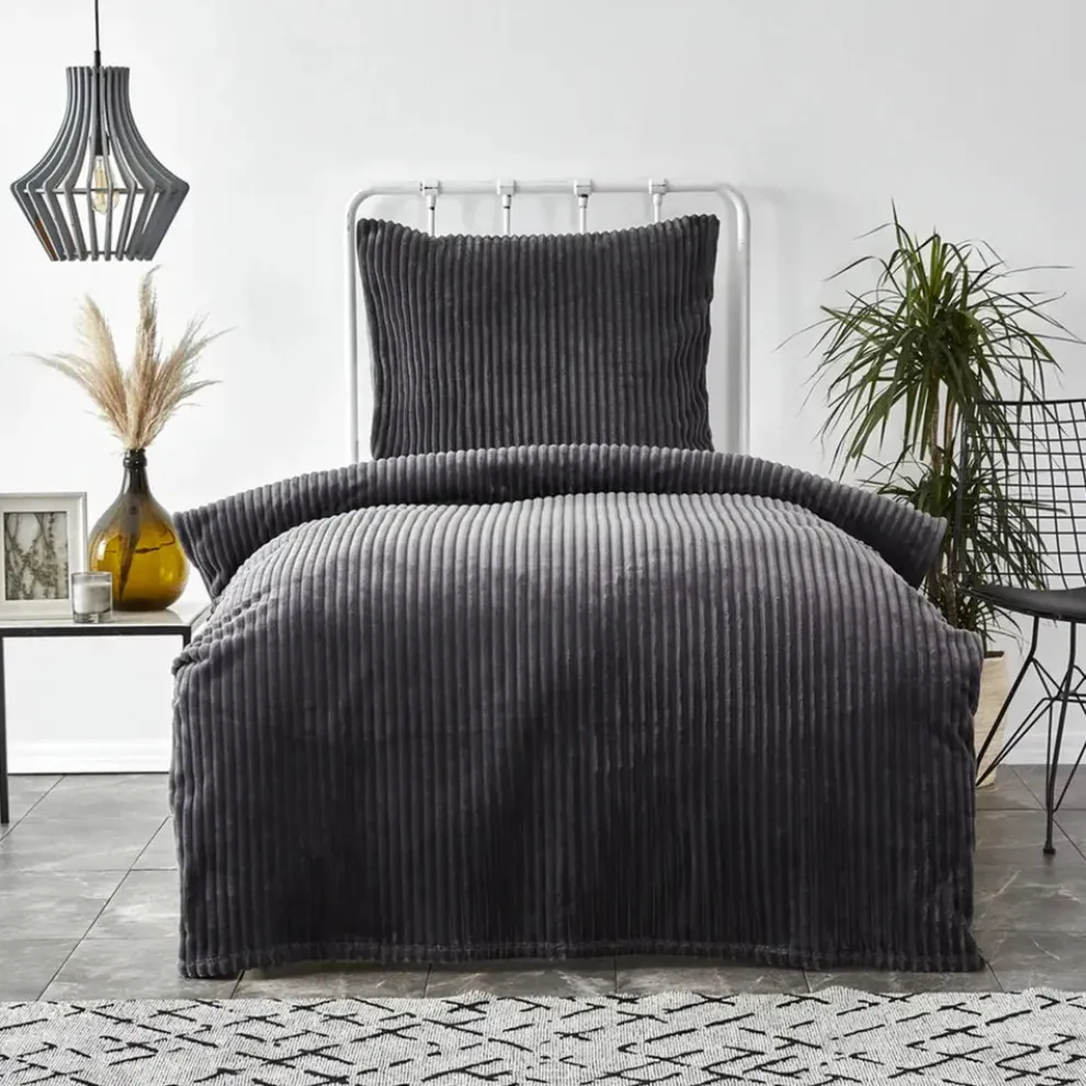 Karaca Home Joena Soft Bedspread Set, Single, Grey