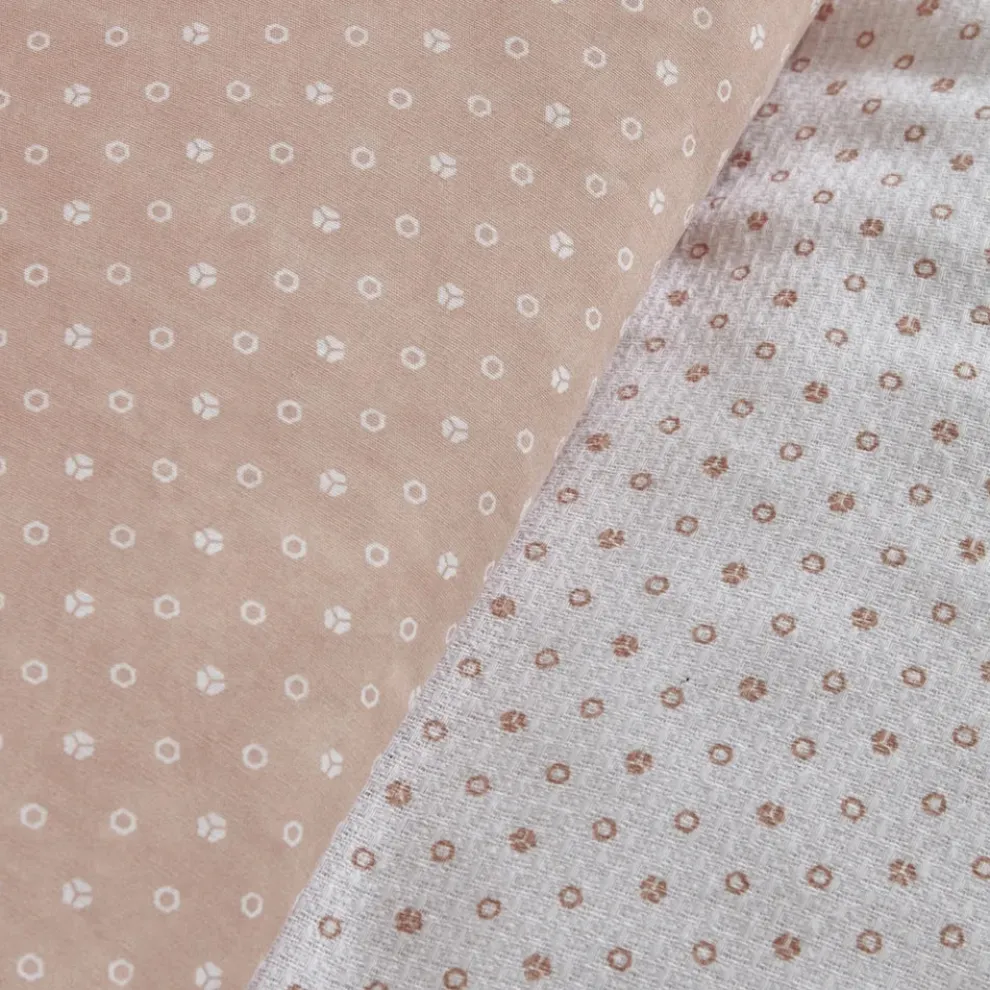 Karaca Home Keira Summer 100% Turkish Cotton Duvet Cover Set with Bed Sheet, Double, Salmon