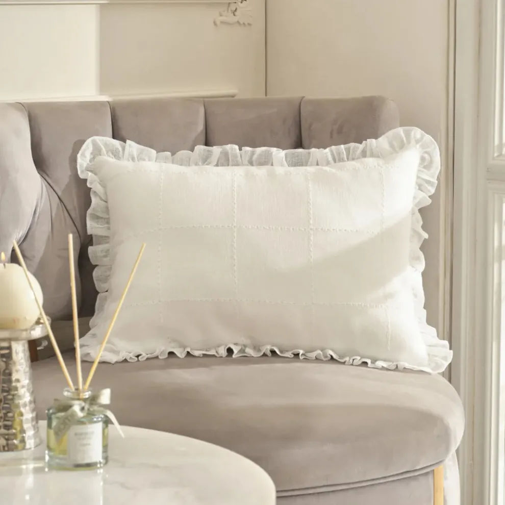 Karaca Home Lalisa Filled Cushion, 35X50cm, White