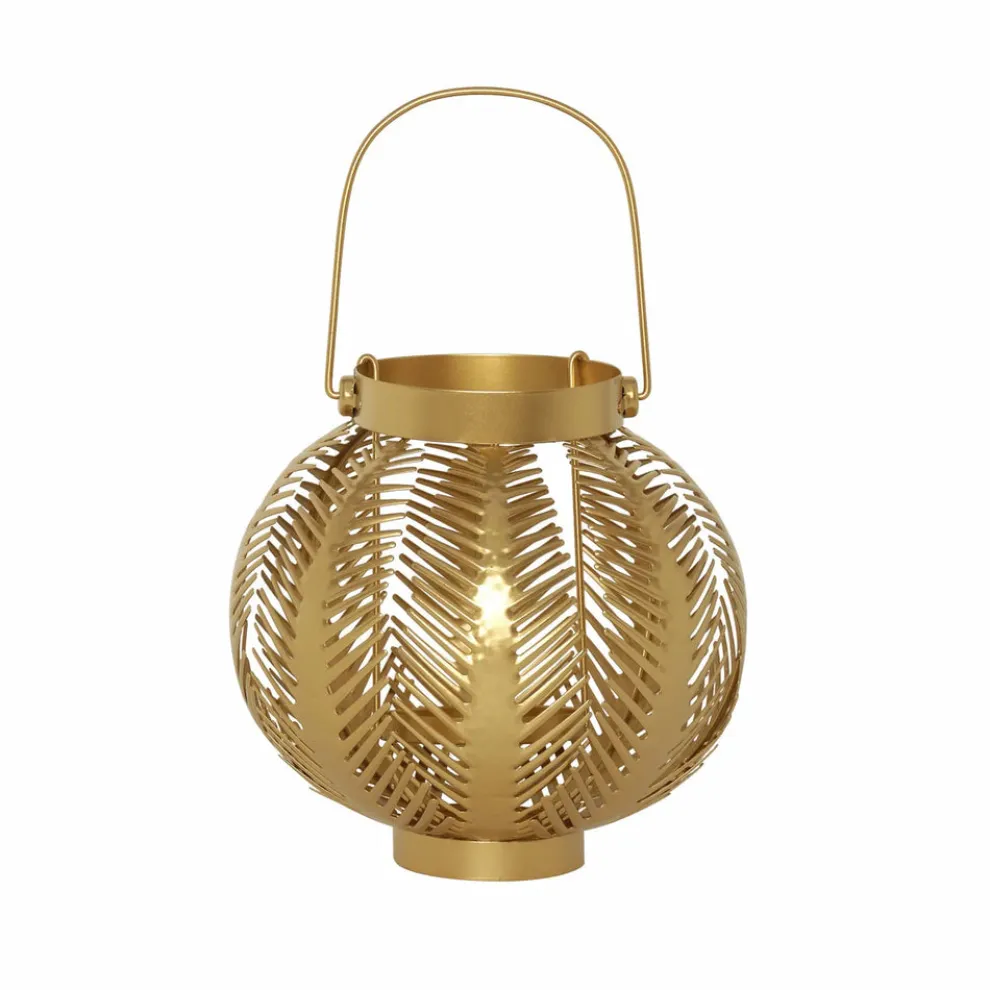 Karaca Home Leaf Lantern, 20cmx19cm, Gold