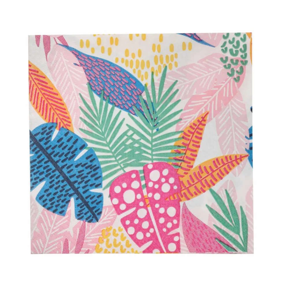Karaca Home Leaf 20-Piece Paper Napkin, 33cmx33cm, Multi