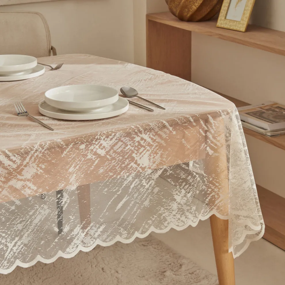 Karaca Home Luana Tablecloth, 145x220cm, Beige