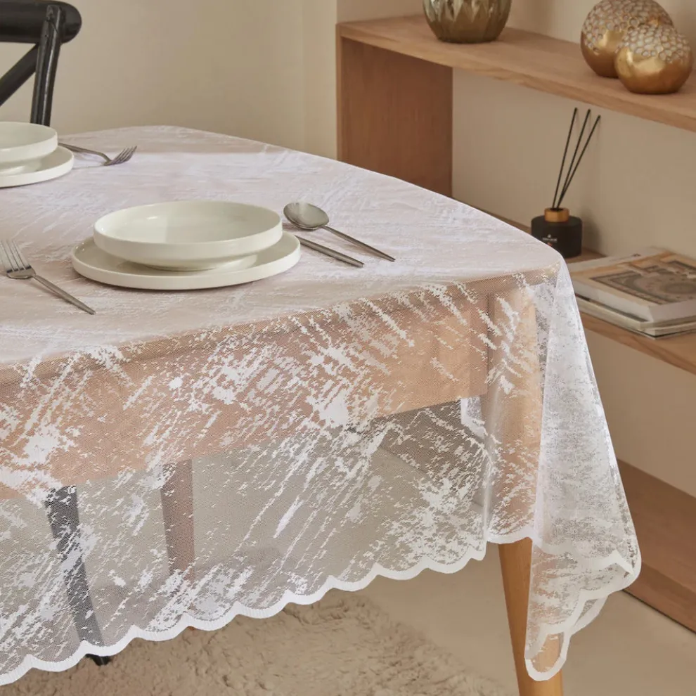 Karaca Home Luana Tablecloth, 145x220cm, White