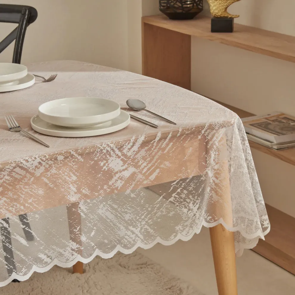 Karaca Home Luana Tablecloth, 145x220cm, Grey