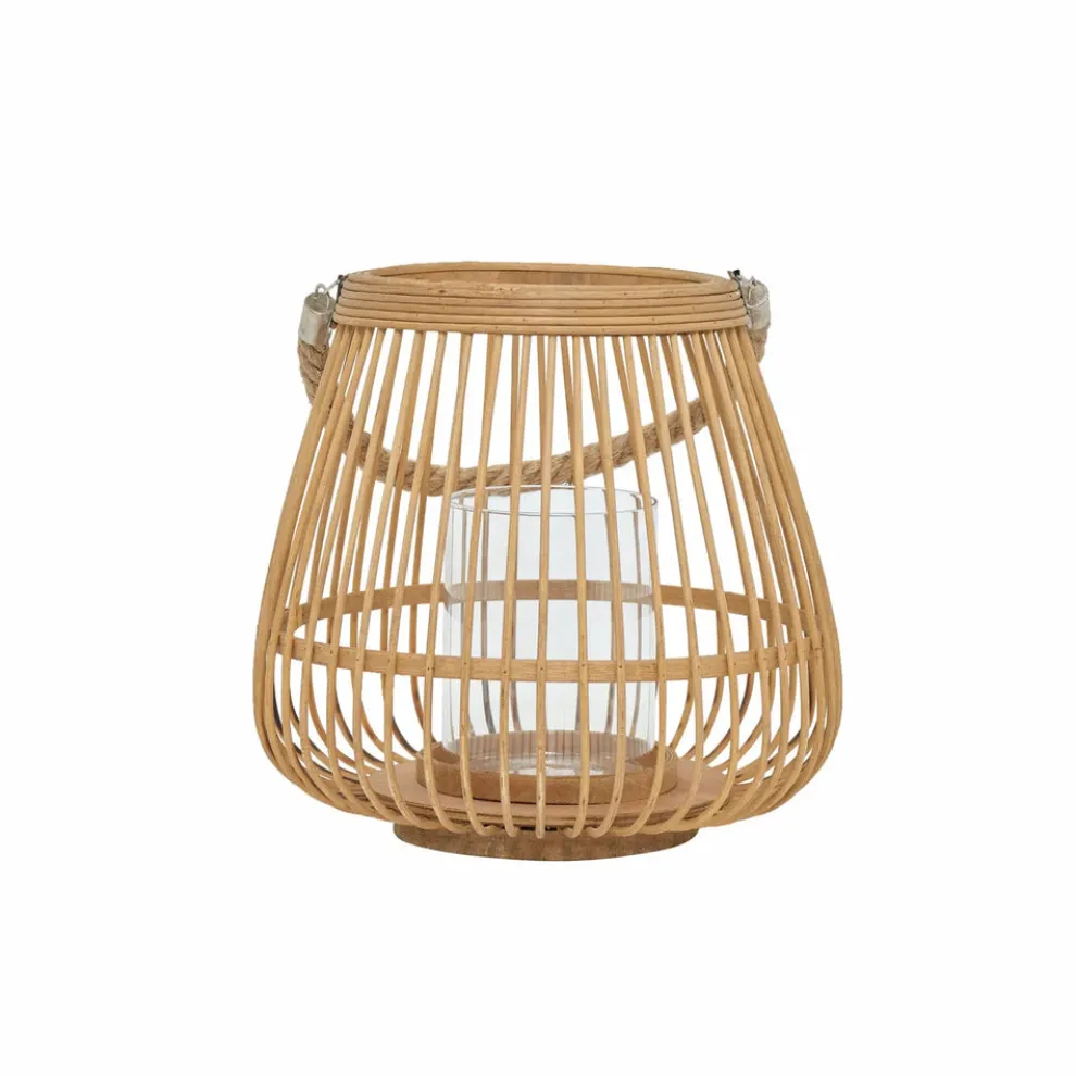 Karaca Home Melanie Bamboo Lattern, 27cm, Brown