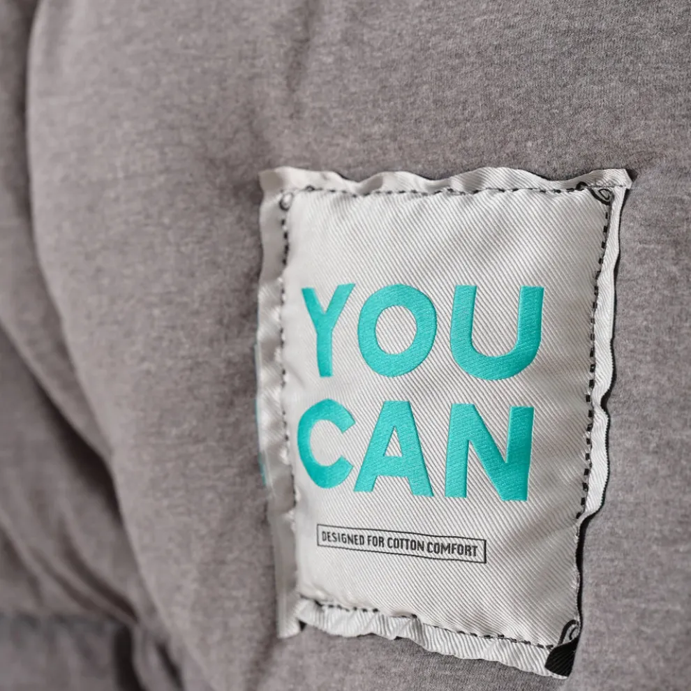 Karaca Home Motto Cotton Comfort Bedding Set, Double, Grey