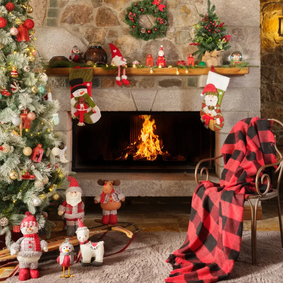 Karaca Home Mountain Blanket, 130cmx170cm, Red Black