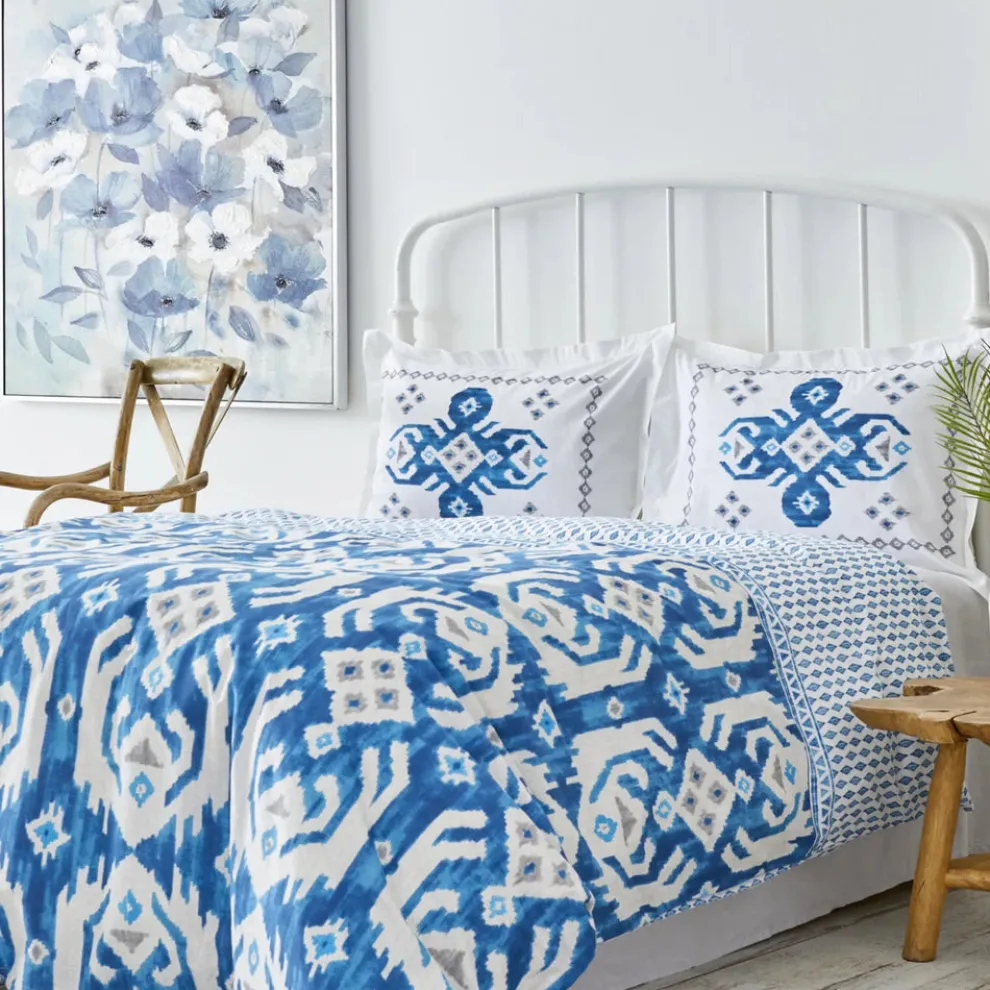 Karaca Home Neos 100% Turkish Cotton Duvet Cover Set with Bed Sheet, Double, Multi